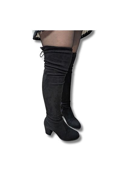 ÇİĞDEM KUNDURA Çiğdem Cizme lungi din piele de căprioară neagră cu vârf ascuțit (Ç4) - Negru - 36 - St01475-negru-36