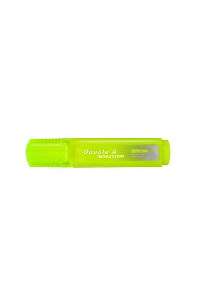DOUBLE A Bright Yellow Highlighter, Pack of 10 Pieces