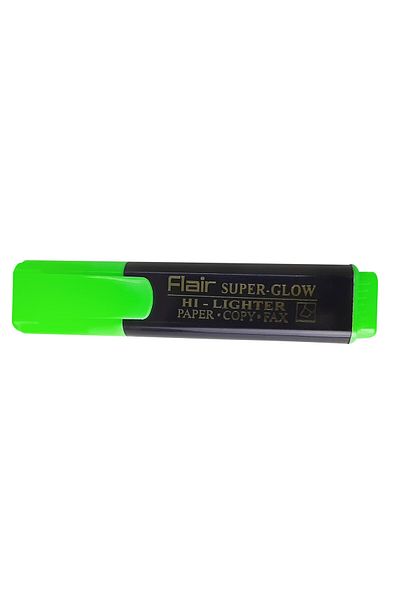 Flair Super Glow Chisel Tip Text Hi-lighters set of 10, Green