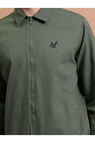 Highlander By Styli Collared Zip Up Regular Fit Jacket