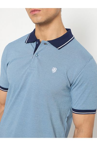 Duke By Styli Contrast Trim Short Sleeves Polo
