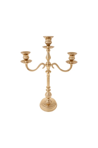 Lucky Art Gold 3 LÜ Şamdan 45 Cm