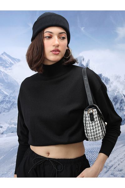 Tokyo Talkies By Styli Solid Turtle Neck Sweater
