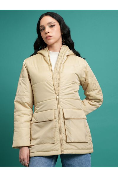 Tokyo Talkies By Styli Longline Hooded Puffer Jacket