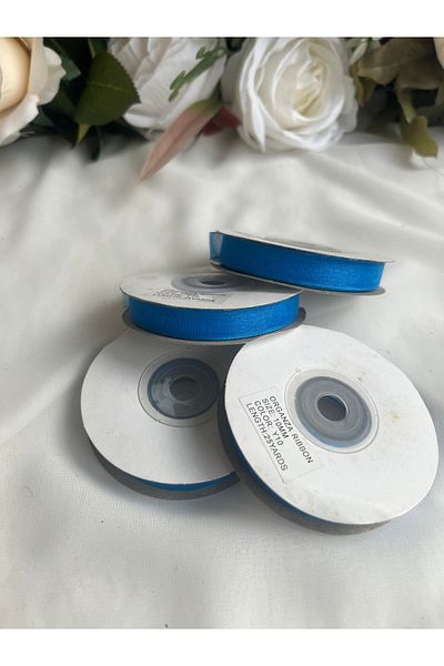 partici dükkanı 1Buc - Panglică Organza - 1cm Lățime - 22mt Lungime