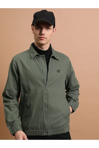Highlander By Styli Collared Zip Up Regular Fit Jacket