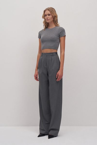 mathilda store Gray Cos Striped Palazzo Trousers