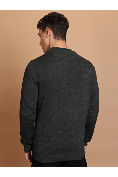 Highlander By Styli Solid High Neck Knit Sweater