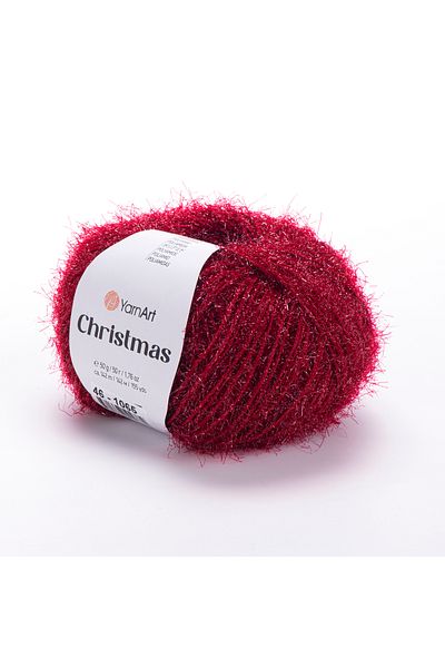Yarnart Chrıstmas - Glittering Hand Knitting Thread Dark Red-46
