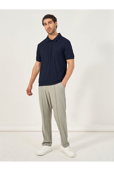 Styli Textured Waffle Knit Relaxed Fit Polo
