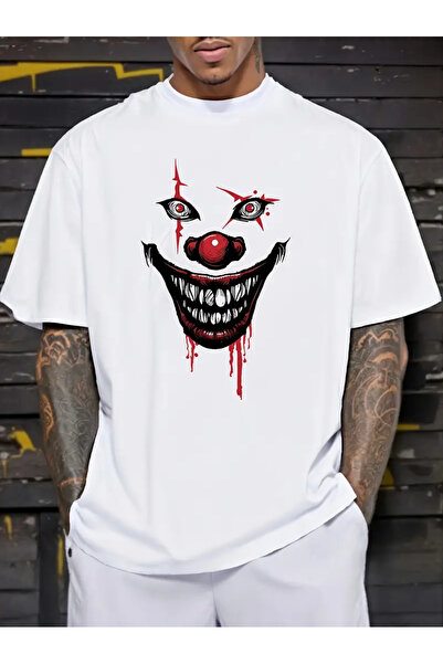 Frisson Tricou de vară pentru bărbați cu imprimeu clovn