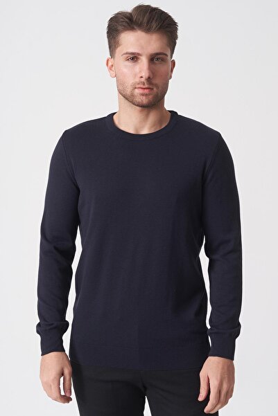 White Stone Rio de Janeiro wtrk1000 O Yaka Slim Fit Pamuklu Triko Laci