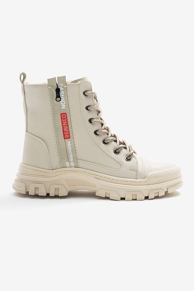 Tonny Black Γυναικείες μπότες Thermo Sole Thermo Sole με κορδέλα με κορδόνια και φερμουάρ