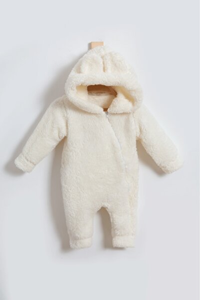 Genel Markalar Wellsoft Pelüş Kız-Erkek Çocuk Fermuarlı Kapüşonlu Kışlık Bebe...