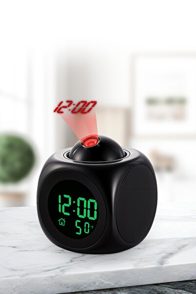 DECOLOVE Dijital Saat - Duvara Yansıtmalı