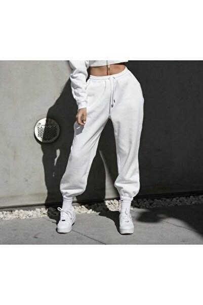 FİTGO Білі гумові штани з шардоном для жінок