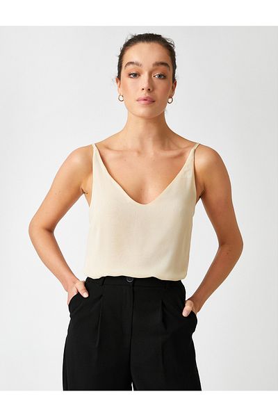 Koton Tanktop mit V-Ausschnitt und schmalen Trägern
