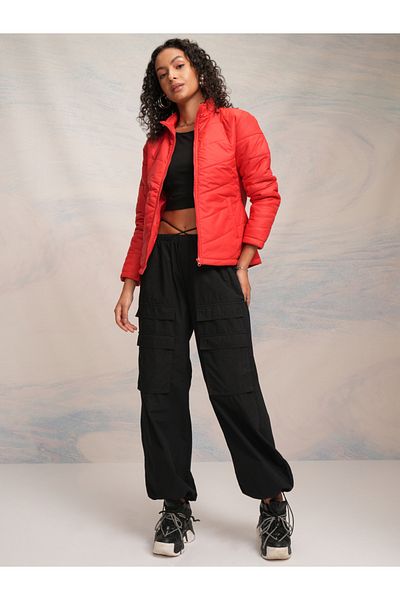 Tokyo Talkies By Styli High Neck Long Sleeves Padded Jacket