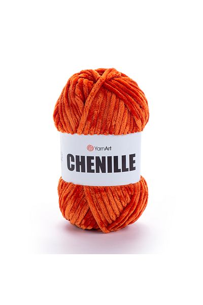 Yarnart Πορτοκαλί Chenille - Πλεκτό Χέρι Νήμα-578