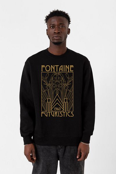 Tshirthane Мъжки суитшърт Bioshock Fontaine Futuristics, черен, 2ip