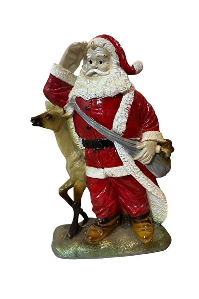 Peramari Dekoratif Polyester Tekli Noel Baba Biblo | 30x20 cm | Yılbaşı Süsle...
