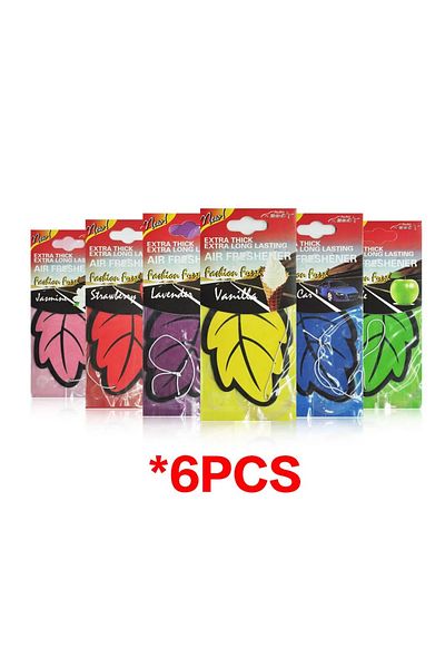 Choice 6pcs Mix 3-60pcs Car Air Freshener Natural Scented Tea Paper Auto Hanging Vanilla Perfume Fragrance