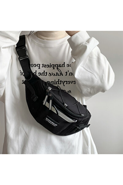 Choice حقيبة صدر كورية سوداء بدون قلادة Y2K للنساء والرجال محافظ وحقائب يد مخ...