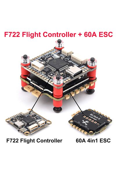 Choice F405 F405HD / F7 F722 Flight Controller / F4 V3S Plus FC + 60A 4in1 BLheli_S ESC Stacks 30.5*30.5...