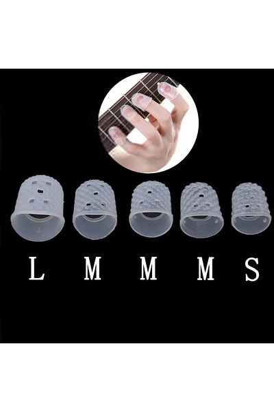 Choice 5 قطعة غطاء الاصبع المضادة للانزلاق الأيدي معطف الإغاثة اللعب الألم قفازات للقيثارة الكهربائية الصوتية...