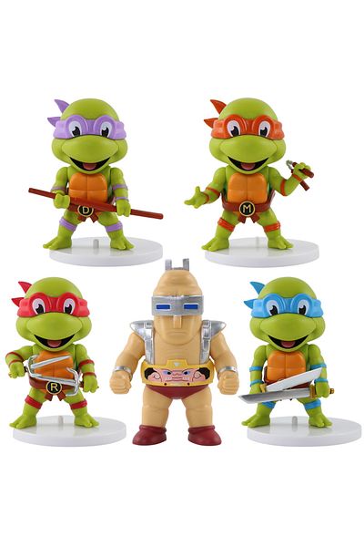 Choice 5 Pcs/Set Teenage Mutant Ninja Turtles Q Version Figure 8-10cm Raphael Donatello Action Figurine ...
