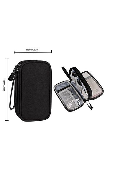 Choice 1pc Black 1pc Pink/grey/black/navy Travel Portable Digital Product Storage Bag Usb Data Cable Organi