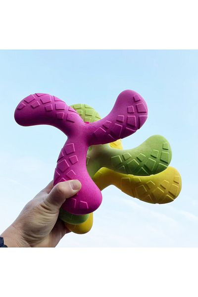 Choice Fun Pet Toy Water Floating Triangle Boomerang For Dogs Puppy Squeaker Squeaky Molar Dog Toy Pet T...