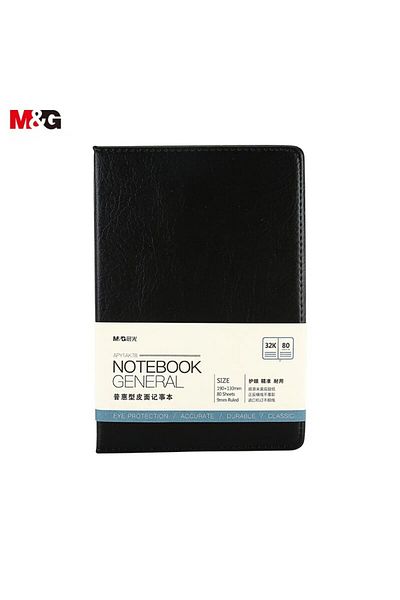 Choice B5 Apy1ak78 M&g دفاتر ملاحظات مكتبية سوداء مكونة من 80 صفحة، دفاتر اجتماعات جلدية، مذكرات شاملة،