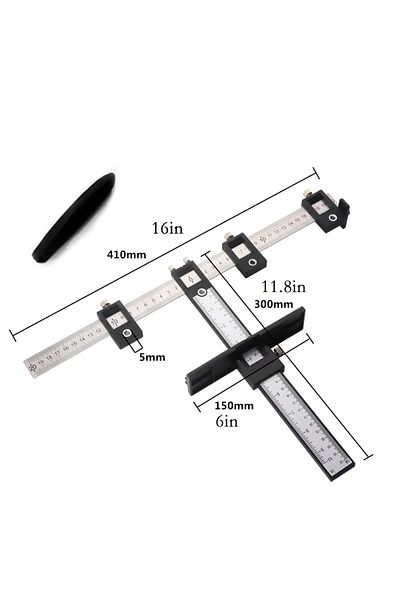 NIUXIANG Variant1 Cabinet Hardware Jig Tool - Wood Drilling Dowelling Guide For Installation Of Handles Knobs