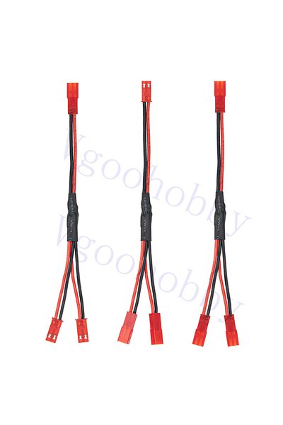Choice 3Pcs JST Plug Splitter,JST Male Female Y Parallel  for Traxxas Tamiya Redcat Axial 1/10 Crawler C...