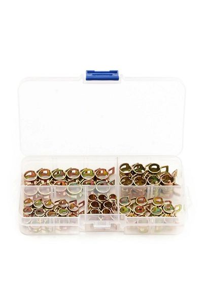 YISEONG 75pcs 6mm/7mm/8mm/9mm/10mm For Choose Fuel Spring Clip Vacuum Silicon Hose Clamp Autos Spring Cli...