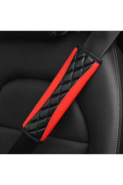 Choice غطاء حزام الأمان والكتف من جلد الغنم الصناعي المطرز ثلاثي الأبعاد بالل...