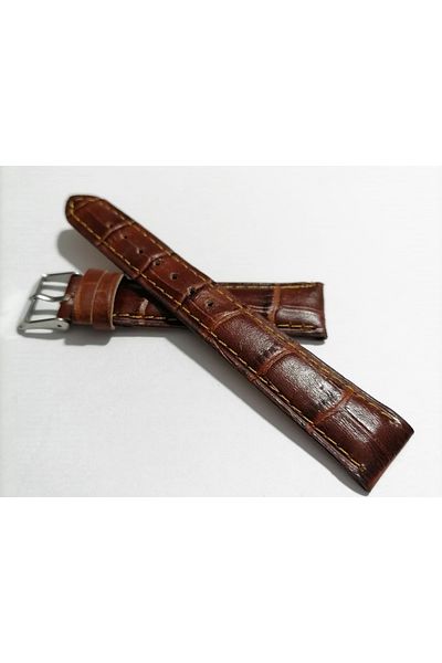 FADO Genuine Brown Leather Watch Band - 18 mm (102) - Compatible with Any Watch