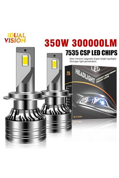 Choice Dualvision 2PCS Car Lights H7 H4 H1 9006 H11 9005 Super Bright LED Headlights High Low Beam Fog L...