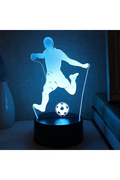 Choice Usb Plug Rgb Black Usb 3d Night Light Football Sports Atmosphere Light Colorful Touch Color Change N