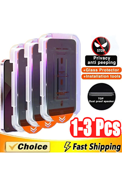 Choice34 واقي شاشة زجاجي مقوى مضاد للتجسس، قطعة واحدة، لهاتف آيفون 13 برو، من...