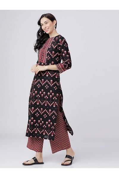 Vishudh By Styli All Over Print Kurta & Palazzos Set