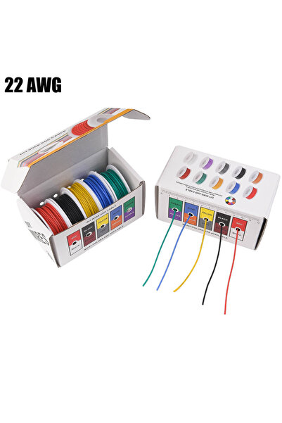 Choice1 25m (5m Each) 22 AWG 22AWG Electric Wire Flexible Silicone Wires 22 G...
