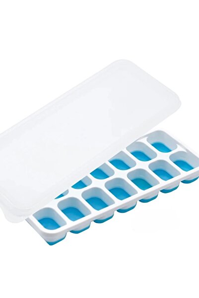 Choice 1 قطعة قالب سيليكون أزرق مكون من 14 شبكة صينية مكعبات ثلج مربعة الشكل ...