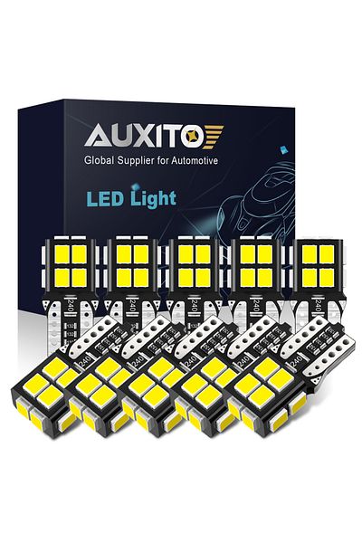 Choice T10 Auxito 10 قطع W5w T10 194 Led Canbus لمبات إضاءة خالية من الأخطاء لمصابيح إشارة السيارة LED الداخلية