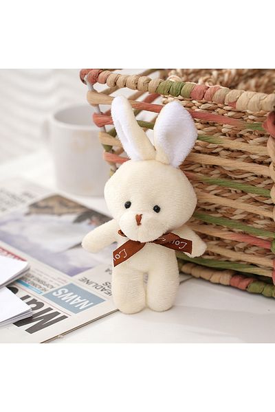 Choice 10pcs A 10pcs/lot Mini Teddy Rabbit Stuffed Dolls Kawaii Bunny Rabbit Plush Toys Keychain Creative