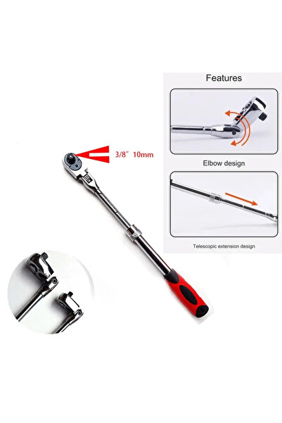 Choice1 مفتاح ربط سريع الفك أوتوماتيكيًا من الفولاذ الكربوني مقاس 3-8 1/4 1/2 3/8 72 سنًا