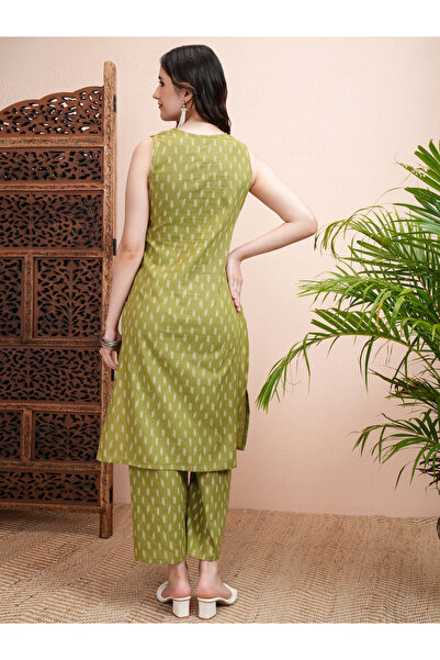 Vishudh By Styli All Over Print Cotton Kurta & Palazzo Set