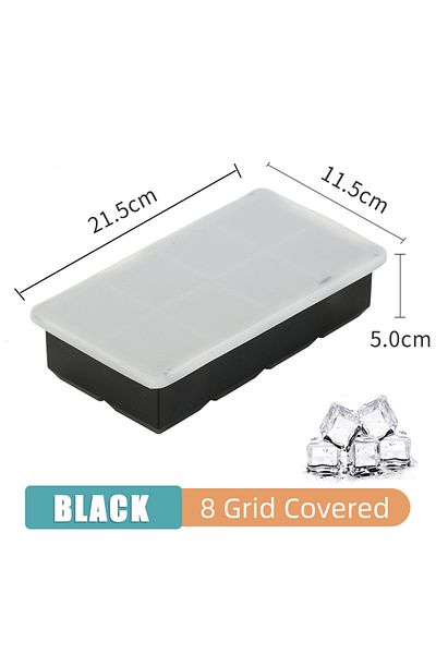 Choice 8 Girds With Cover 4/6/8/15 Grid Ice Cube Maker Household Large Ice Mold Bar Ice Making Mold Ice Bal