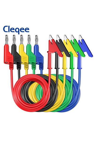 Choice1 مجموعة أسلاك اختبار متعددة الاستخدامات من كليكي P1037 بطول 1 متر، 5 ق...